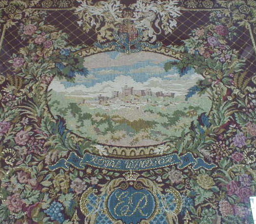 Appraisal: A needle and gold thread work picture of Royal Windsor