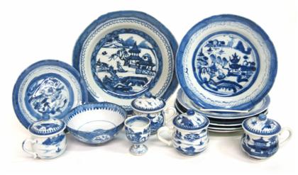 Appraisal: Chinese Export Porcelain Canton tableware th century