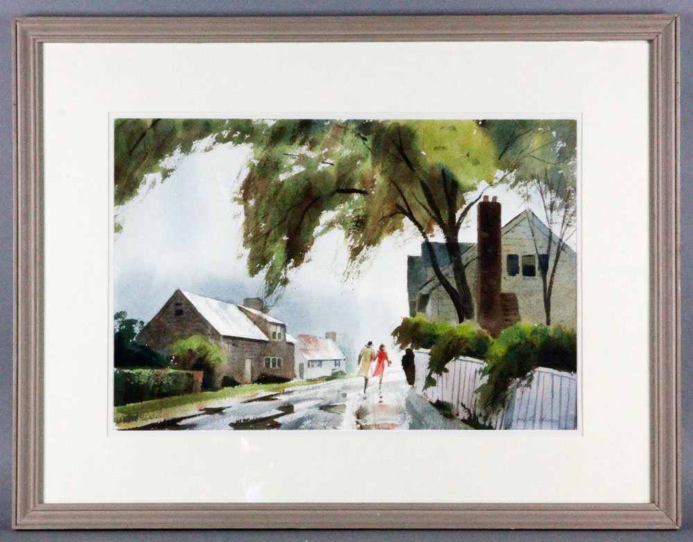 Appraisal: - Ahearn Street Scene W C Martin Ahearn Rockport MA