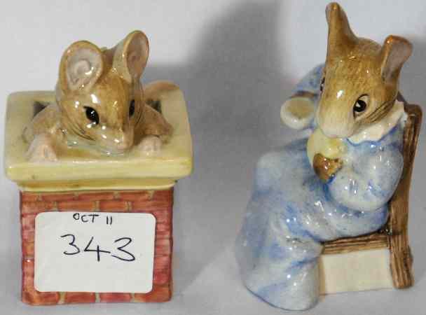 Appraisal: Beswick Beatrix Potter Figures Tom Thumb and Cottontail Both BP