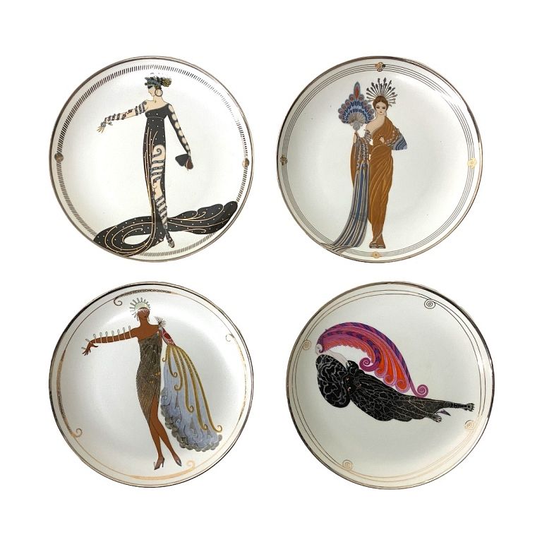 Appraisal: Four Erte Plates Four Erte Plates Measures inches diameter