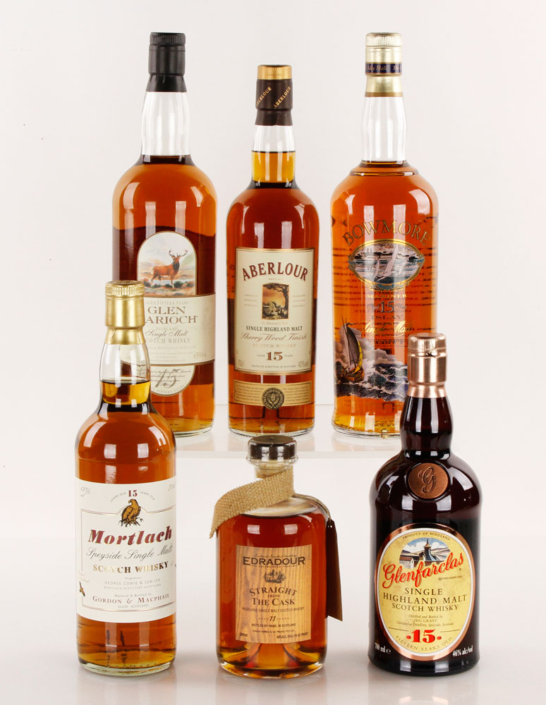 Appraisal: - Bottles Single Malt Scotch Whiskey Six bottles of single