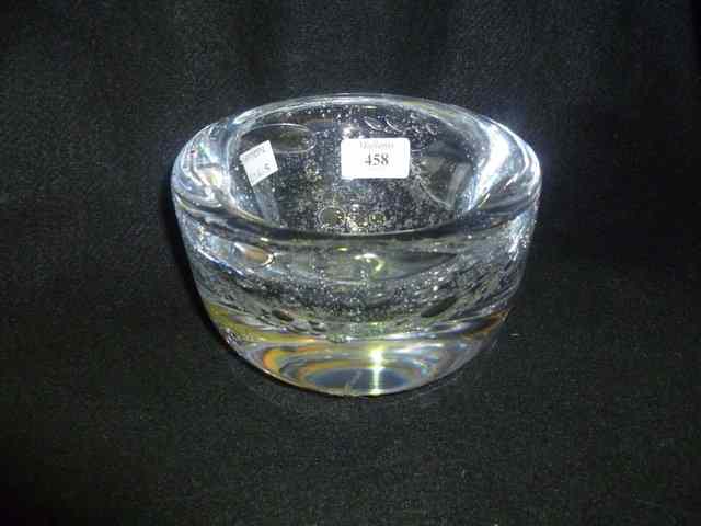 Appraisal: A KOSTA SWEDISH ART GLASS BOWL of circular form with