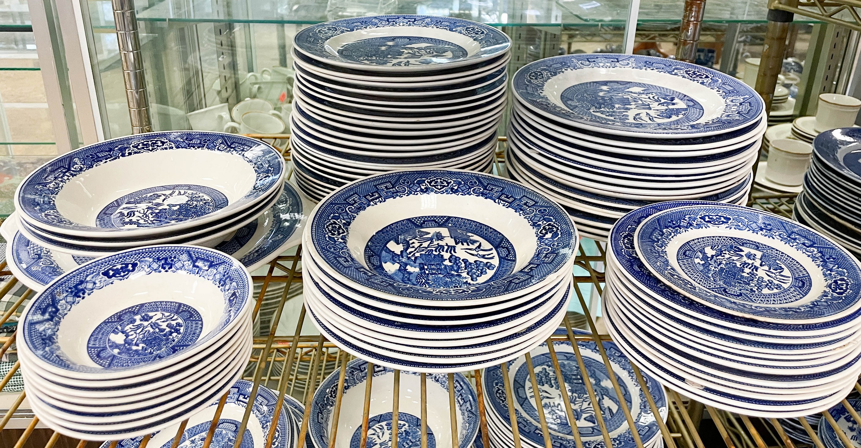 Appraisal: Pcs Royal China dinnerware Blue Willow Ware pattern c o