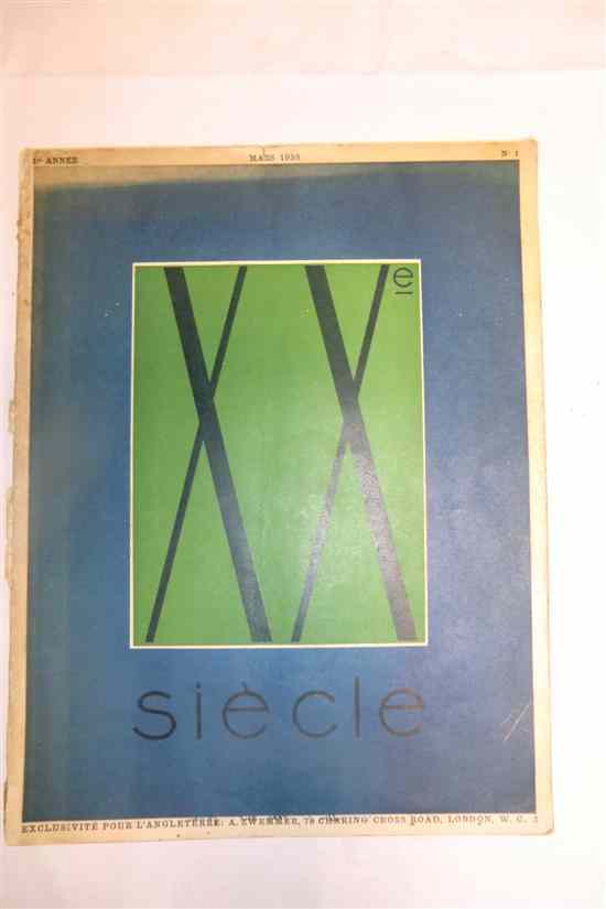 Appraisal: XX SIECLE No March blue and green soft cover Estimate