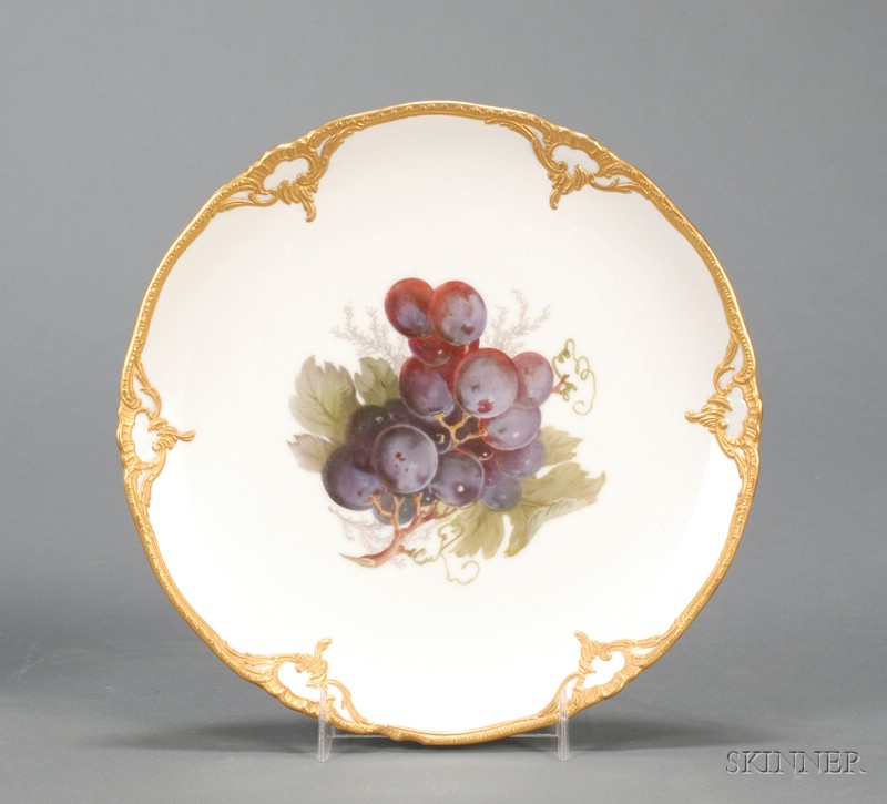 Appraisal: Assembled Set of Six KPM Porcelain Fruit Plates Germany late