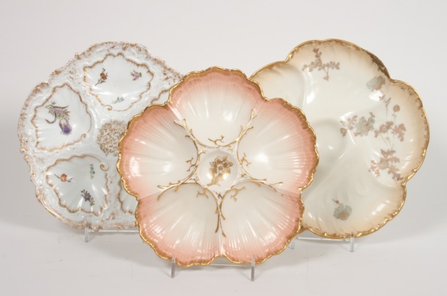 Appraisal: assorted Continental porcelain oyster plates late th early t th