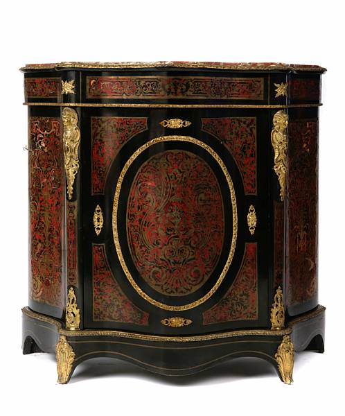 Appraisal: A Napoleon III boulle decorated cabinet losses height in width