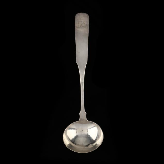 Appraisal: AN AMERICAN COIN SILVER SOUP LADLE Marked Kirk and with