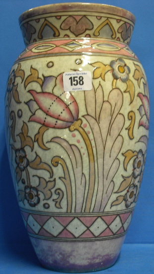 Appraisal: Bursley Ware Floral Vase by Charlotte Rhead TL height cm