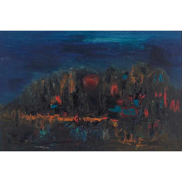 Appraisal: Ralph M Rosenborg American - ''Glow of Night An American