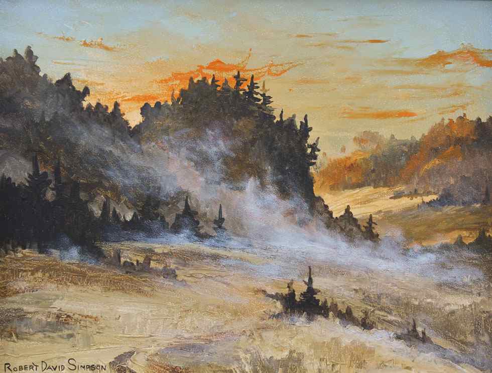 Appraisal: SIMPSON Robert David Canadian th C Morning Mist Landscape OIL