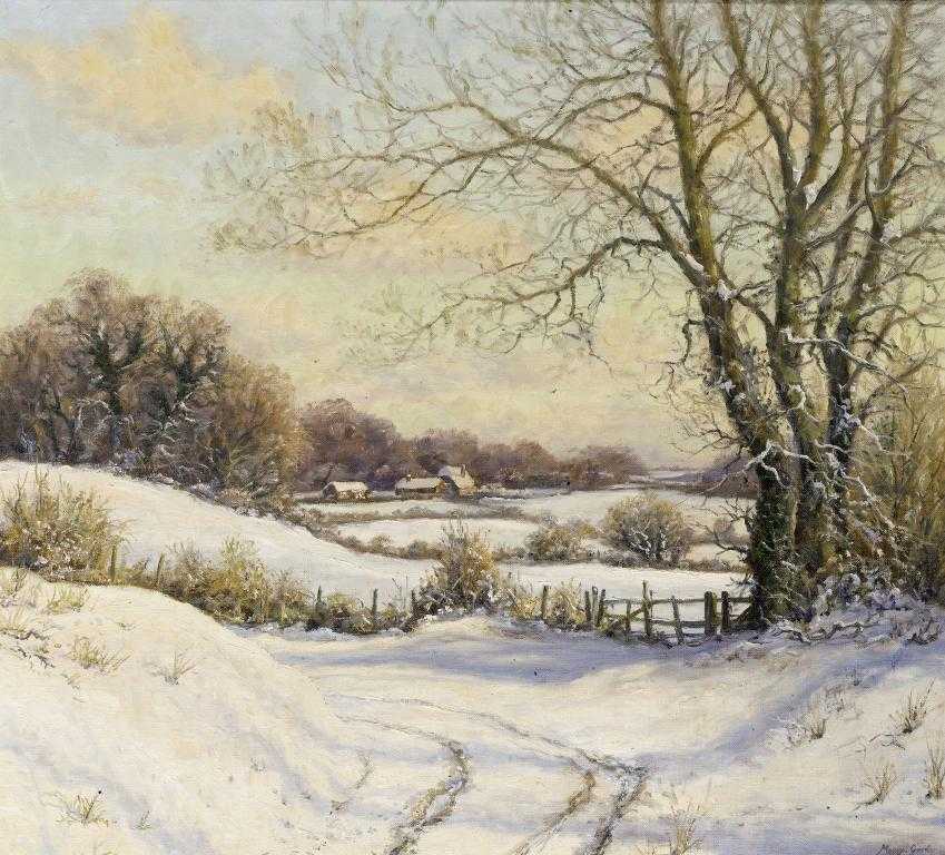 Appraisal: MERVYN GOODE - SNOW AND DISTANT ROOFS SIC MORNING SUNLIGHT