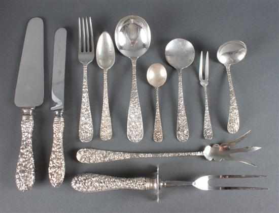 Appraisal: American sterling silver -piece partial flatware set in the ''Rose''