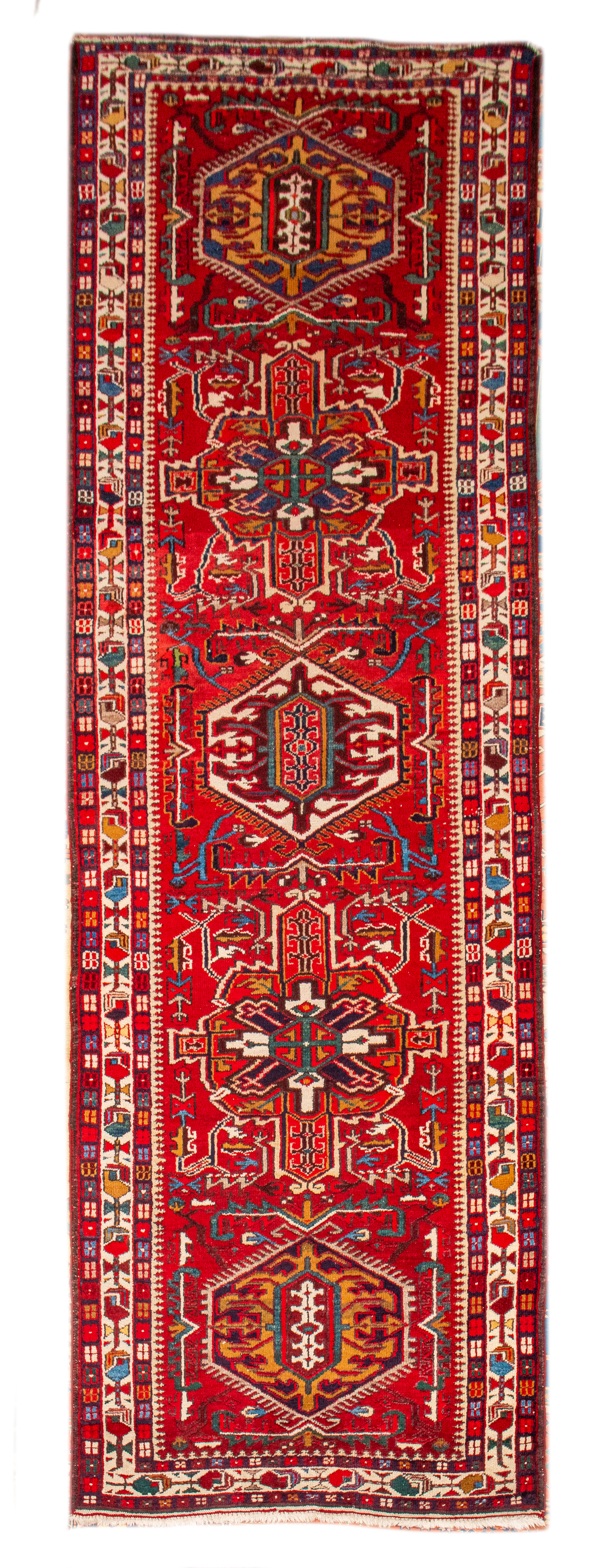 Appraisal: PERSIAN RUNNER RUG ' X ' Persian wool runner rug