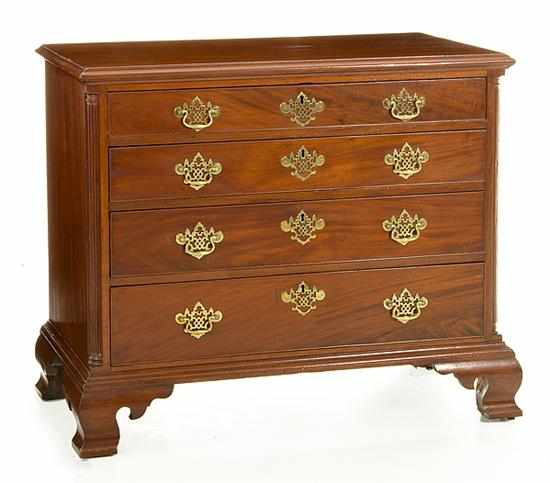 Appraisal: Chippendale mahogany chest of drawers probably Delaware Valley late th