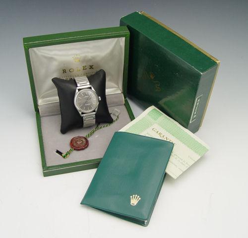 Appraisal: ROLEX OYSTER PERPETUAL WRISTWATCH CA Genuine Rolex stainless steel chronometer