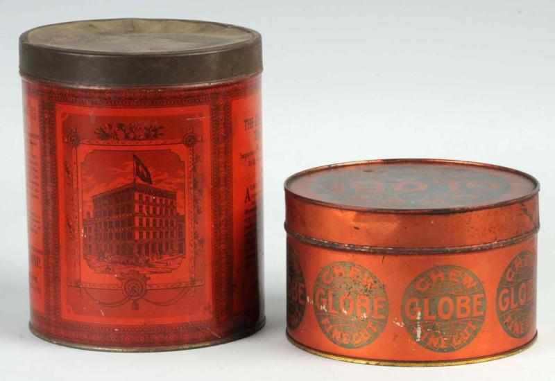 Appraisal: Lot of Tins Description Includes one Globe Chew and one