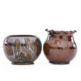 Appraisal: GEORGE OHR Two small vase GEORGE OHR - Two small