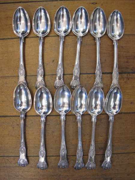 Appraisal: BAG OF VICTORIAN STERLING SILVER KINGS PATTERN TABLE SPOONS APPROXIMATELY