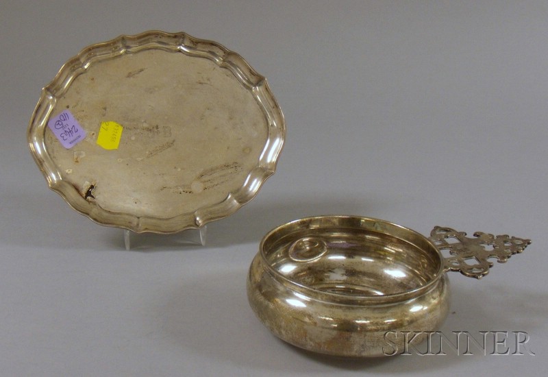 Appraisal: Durgin Sterling Silver Porringer and a Gorham Sterling Silver Salver