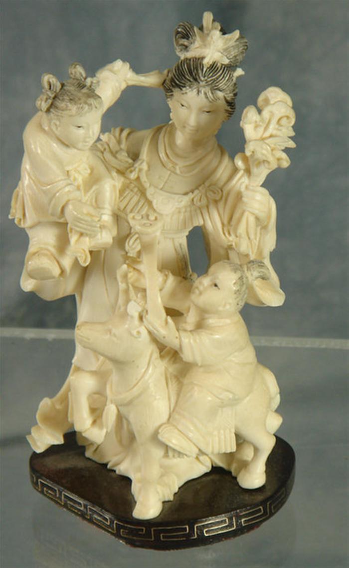 Appraisal: This item will only be shipped domestically Carved elephant ivory