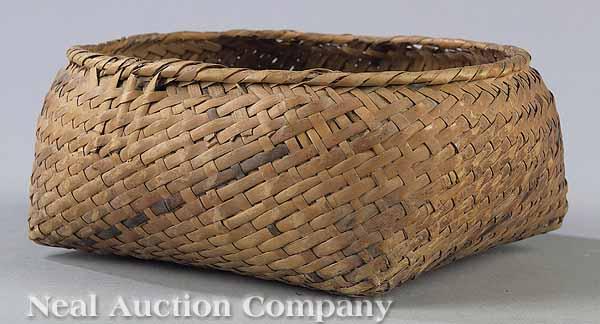 Appraisal: A Choctaw or Coushatta Timber Bamboo Basket c open low