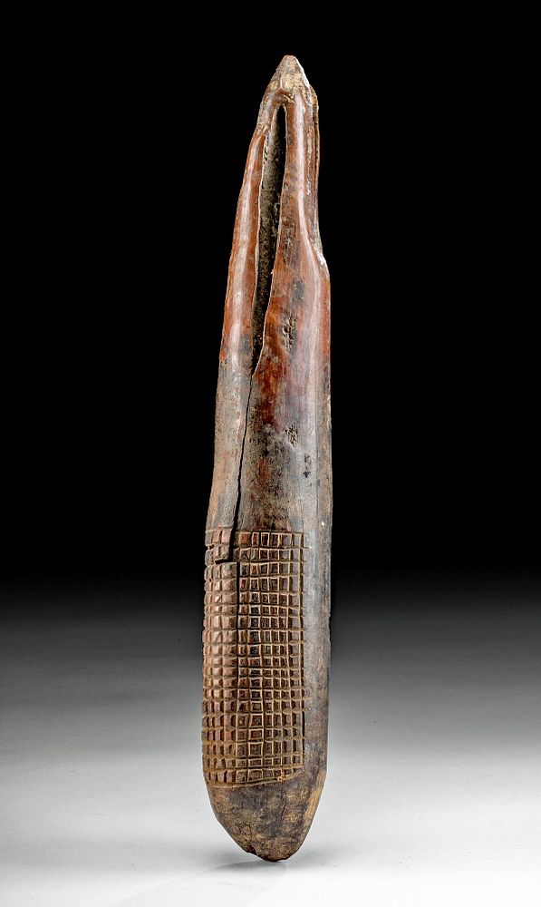 Appraisal: Late th C Papua New Guinea Wood Tapa Beater Oceania