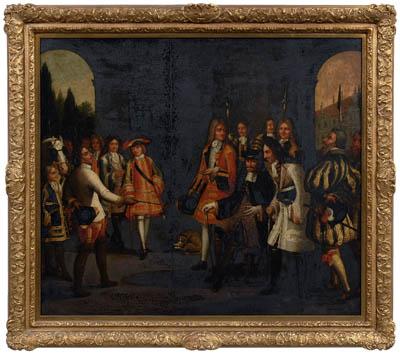 Appraisal: th century Old Master painting presentation to King Charles II