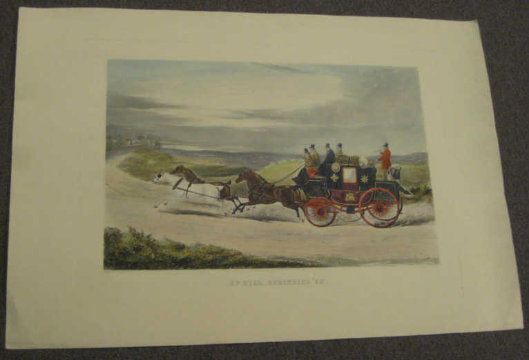 Appraisal: HENRY PAPPRILL UP HILL SPRINGING 'EM colored engraving published by