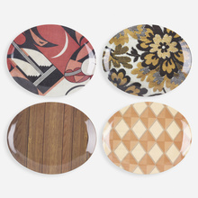 Appraisal: Mickalene Thomas TRAY SET screenprints in colors on melamine h