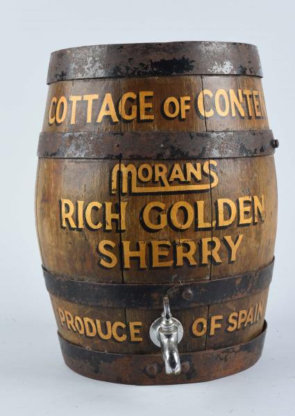 Appraisal: Early Morans Rich Golden Sherry Wooden Dispenser This fabulous wooden