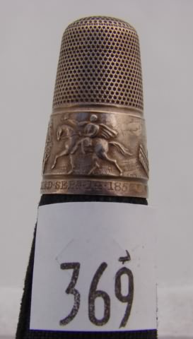 Appraisal: English Wellington commemorative thimble