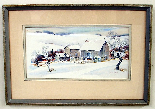 Appraisal: Knight's Farm near Trevose Bucks County PA watercolor x sight