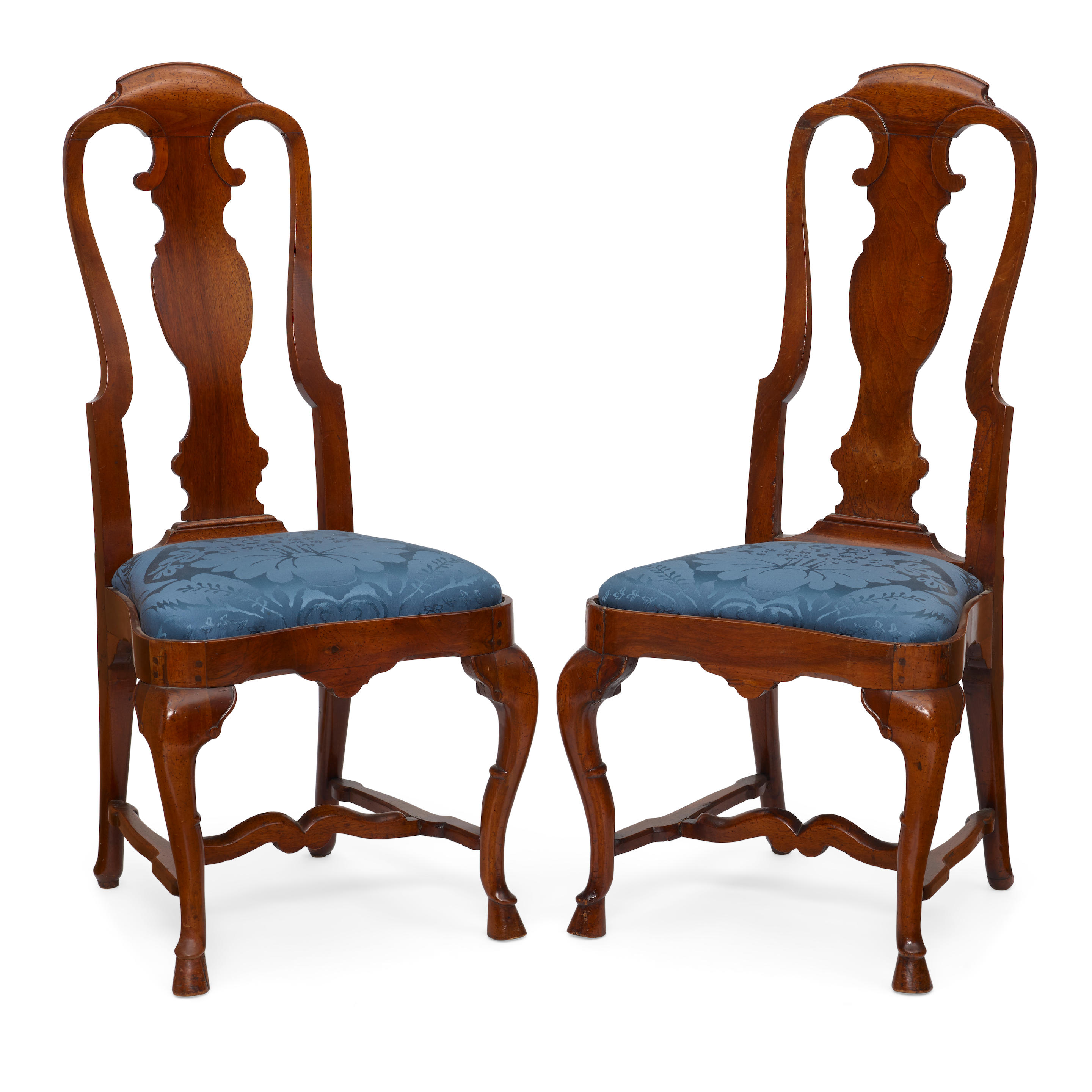 Appraisal: A PAIR OF DUTCH CARVED MAHOGANY SIDE CHAIRS TH CENTURY