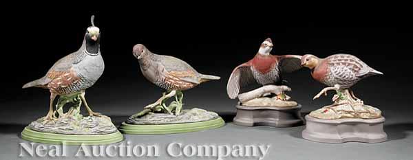 Appraisal: Four Boehm Porcelain Figures comprising a pair of California Quail