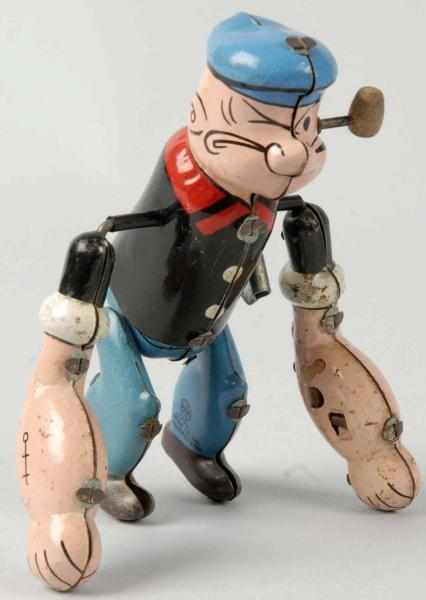 Appraisal: Tin Litho Linemar Popeye Tumbling Wind-Up Toy Description Japanese Working