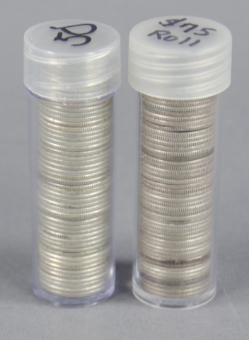 Appraisal: One Roll of Mercury DimesPlus one roll of Roosevelt Dimes