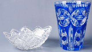 Appraisal: Bohemian and American Brilliant Glass Two pieces of cut glass