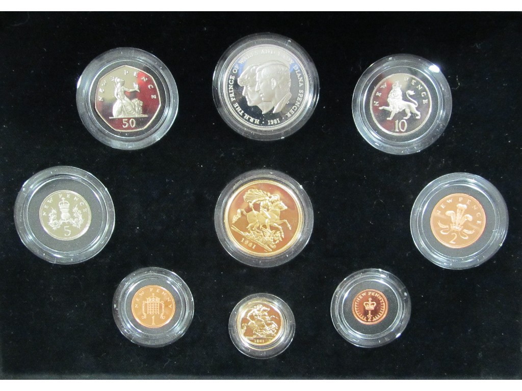 Appraisal: United Kingdom commemorative proof coin collection comprising ct gold coin