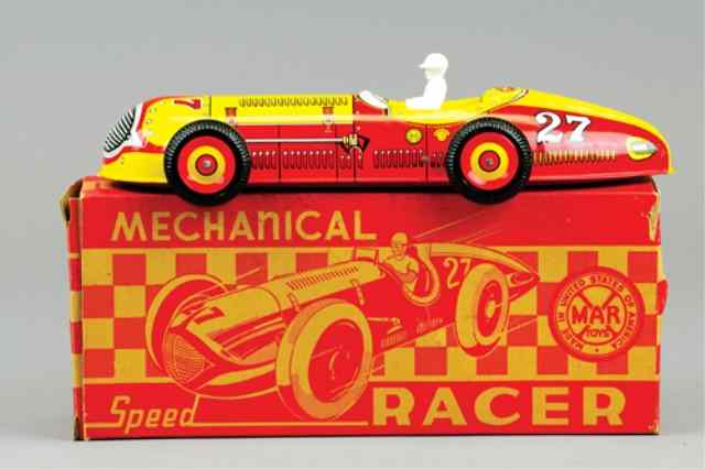 Appraisal: MARX BOXED SPEED RACER Lithographed tin extensive graphics overall key