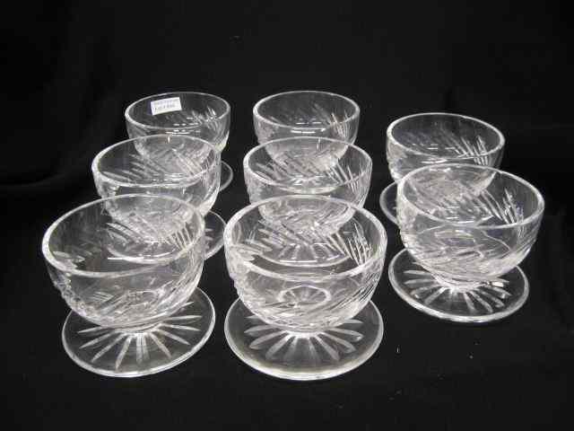 Appraisal: Waterford Cut Crystal Dessert Dishes attached underplates '' diameter signed