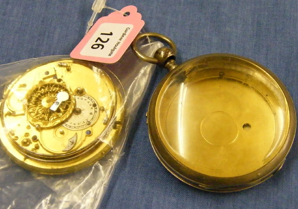 Appraisal: Late th century Continental silver fusee repeating pocket watch in