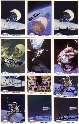 Appraisal: Gemini SpaceShots Trading Cards Group of twelve autographed cards depicting