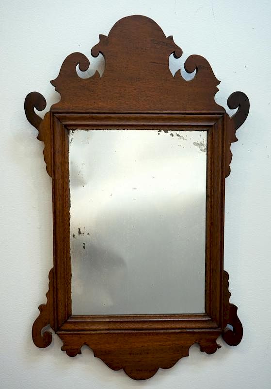 Appraisal: Chippendale Looking Glass Chippendale Looking Glass Description Repairs to some