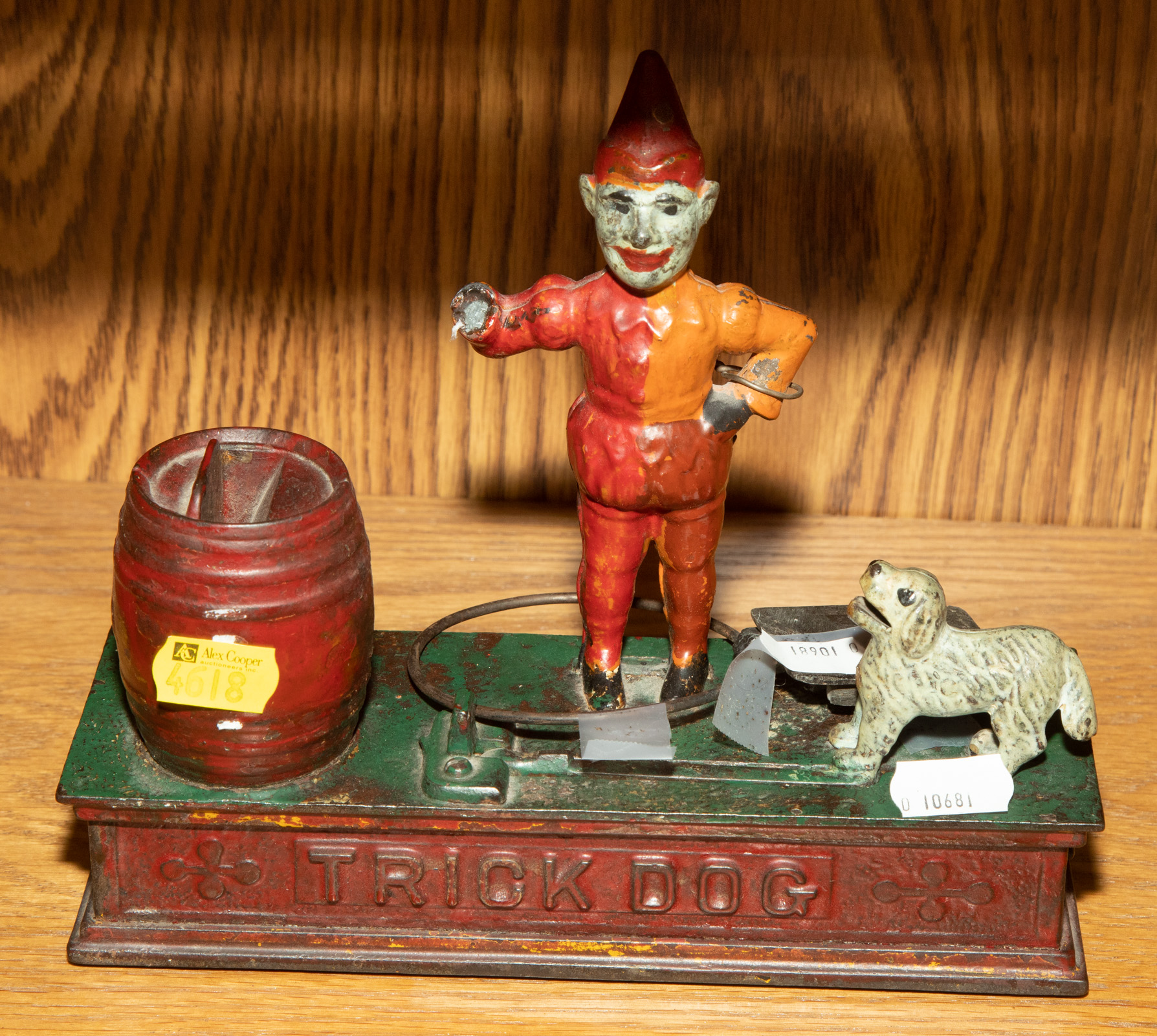 Appraisal: ANTIQUE TRICK DOG MECHANICAL BANK in H in L in