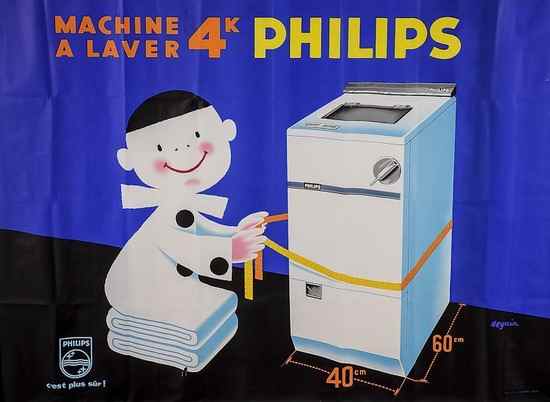 Appraisal: SEGUIN PHILIPS machine a laver lithograph in colours cond b