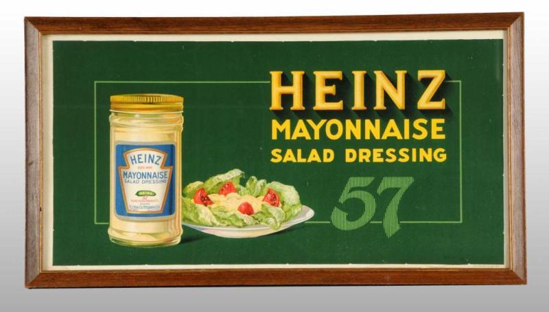 Appraisal: Cardboard Heinz Mayonnaise Trolley Car Sign Description s to s