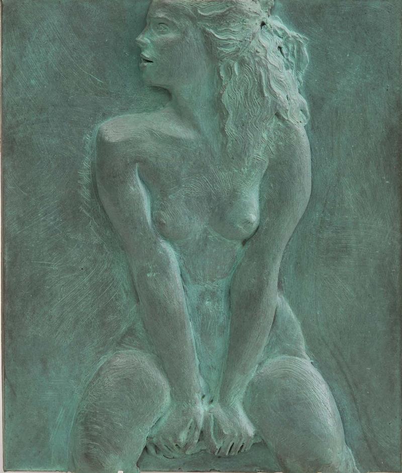 Appraisal: ROBERT GRAHAM - SEATED NUDE Bronze with verdigris signed 'R