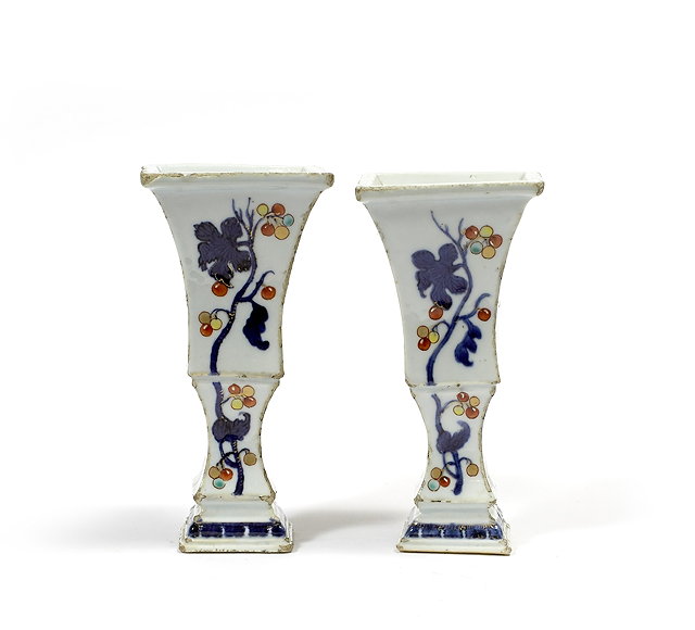 Appraisal: A pair of Chinese beaker style vases th Centuryof tapered